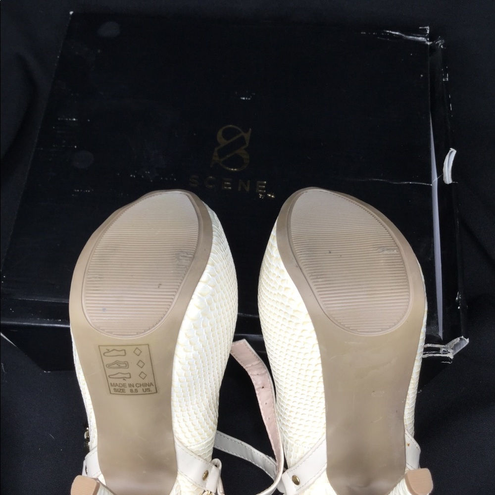Beige Platform Heels - Picture 4 of 4